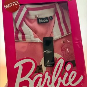 Barbie Pink and White Zip-Up Jacket